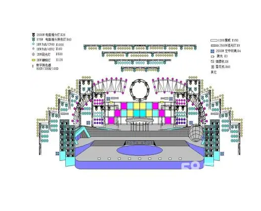南充燈光舞美搭建向日葵视频色板下载製作施工安裝